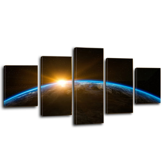 Space Earth Sunrise Canvas Prints Home Decor Wall Art - Canvas Print Sale