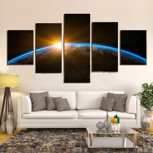 Space Earth Sunrise Canvas Prints Home Decor Wall Art - Canvas Print Sale