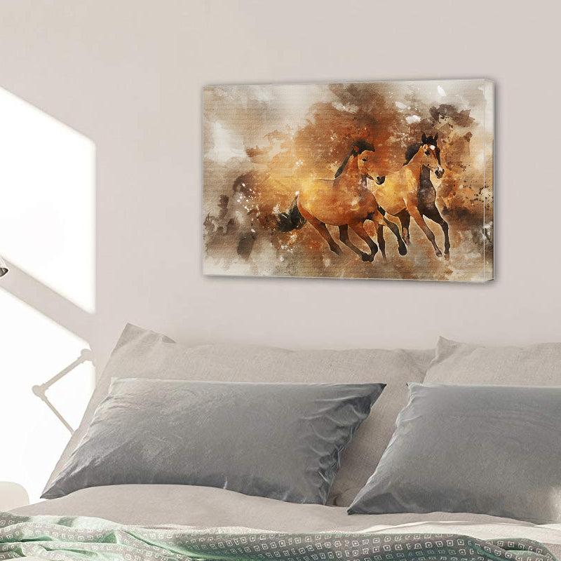 Equine Horse Running Canvas Prints Wall Art Home Decor - Canvas Print Sale