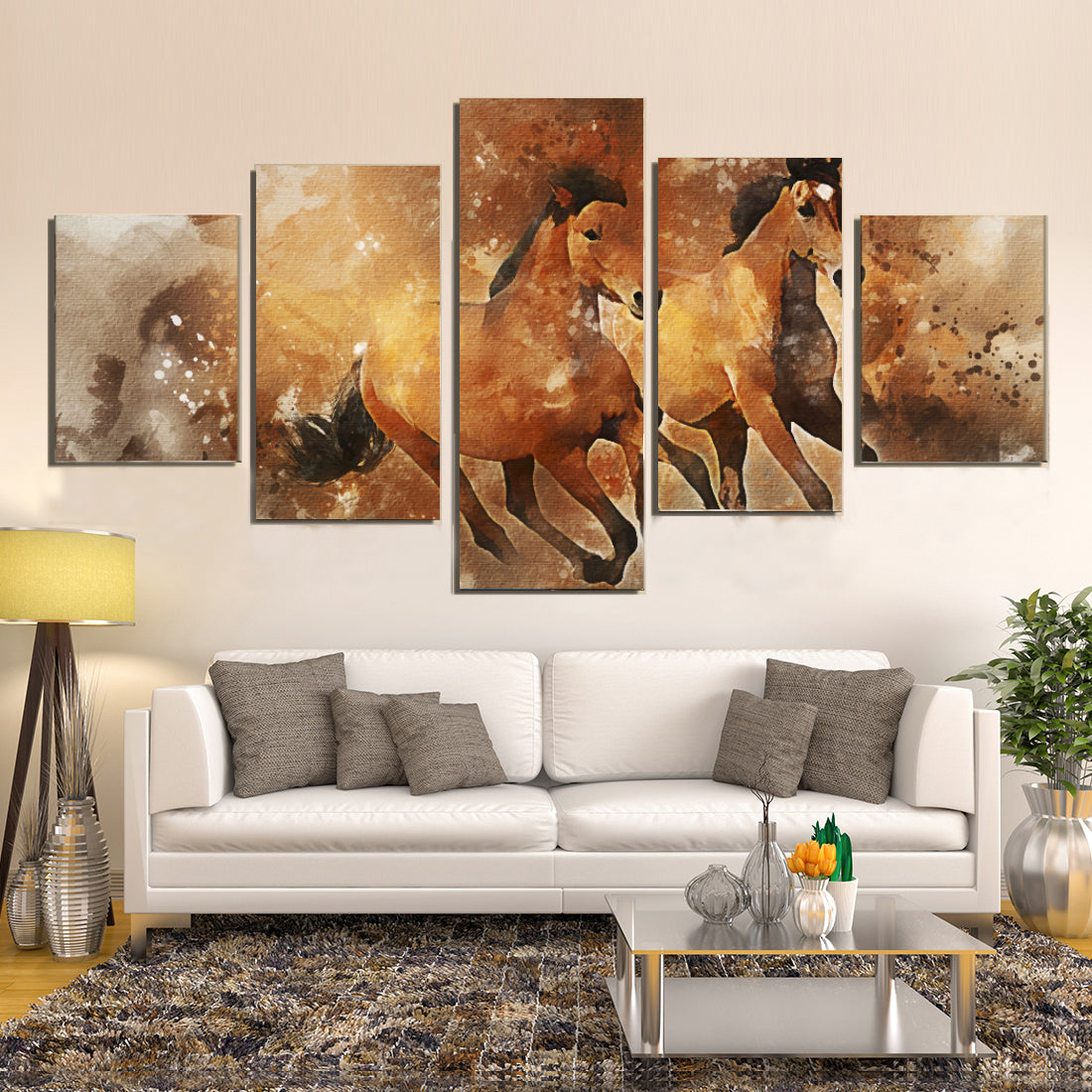 Equine Horse Running Canvas Prints Wall Art Home Decor - Canvas Print Sale