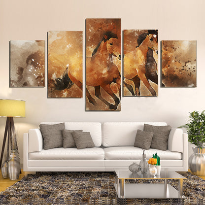 Equine Horse Running Canvas Prints Wall Art Home Decor - Canvas Print Sale
