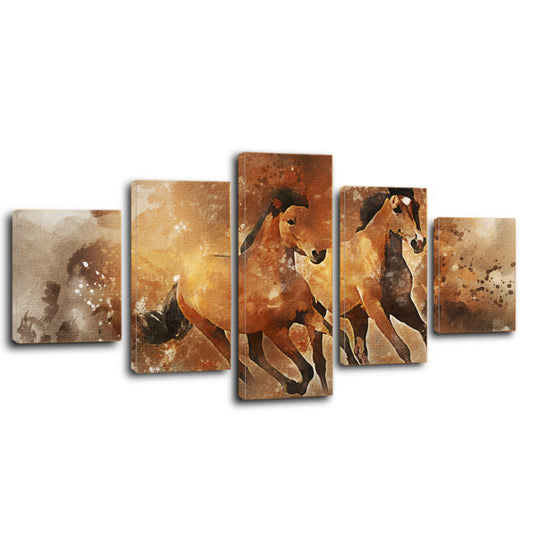 Equine Horse Running Canvas Prints Wall Art Home Decor - Canvas Print Sale