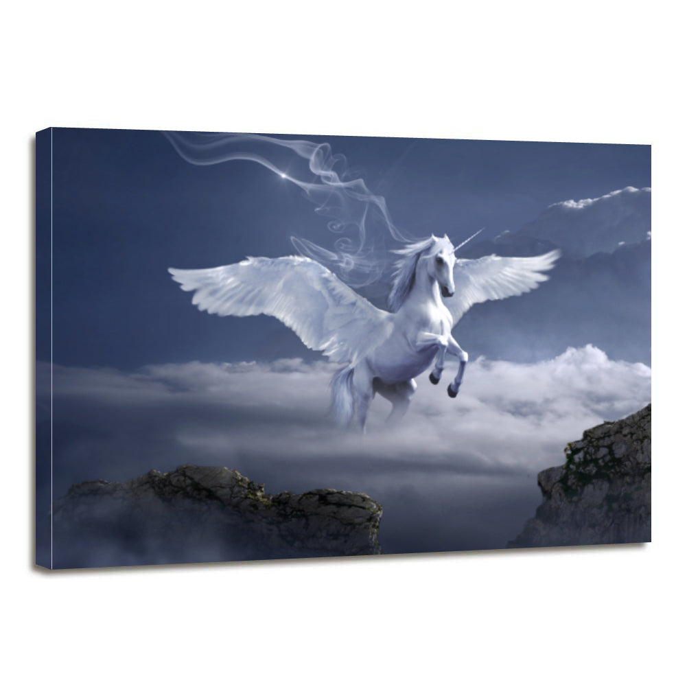 Pegasus Archway Fantasy Mystical Fairy Tales Horse Canvas Prints Home Decor Wall Art - Canvas Print Sale