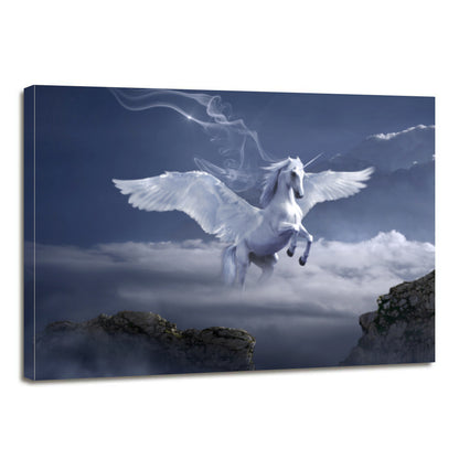 Pegasus Archway Fantasy Mystical Fairy Tales Horse Canvas Prints Home Decor Wall Art - Canvas Print Sale