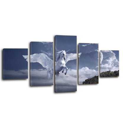 Pegasus Archway Fantasy Mystical Fairy Tales Horse Canvas Prints Home Decor Wall Art - Canvas Print Sale