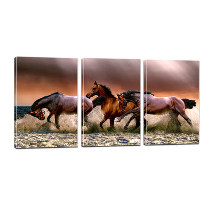 Fauna Horses Galloping Canvas Prints Wall Art Home Decor - Canvas Print Sale