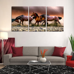 Fauna Horses Galloping Canvas Prints Wall Art Home Decor - Canvas Print Sale