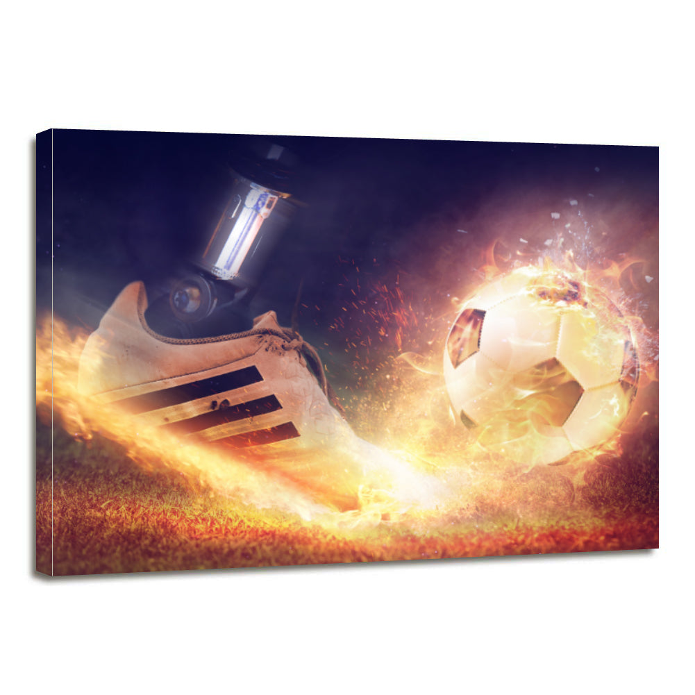 Rush Football Shoe Boot Sport Canvas Prints Wall Art Home Decor - Canvas Print Sale