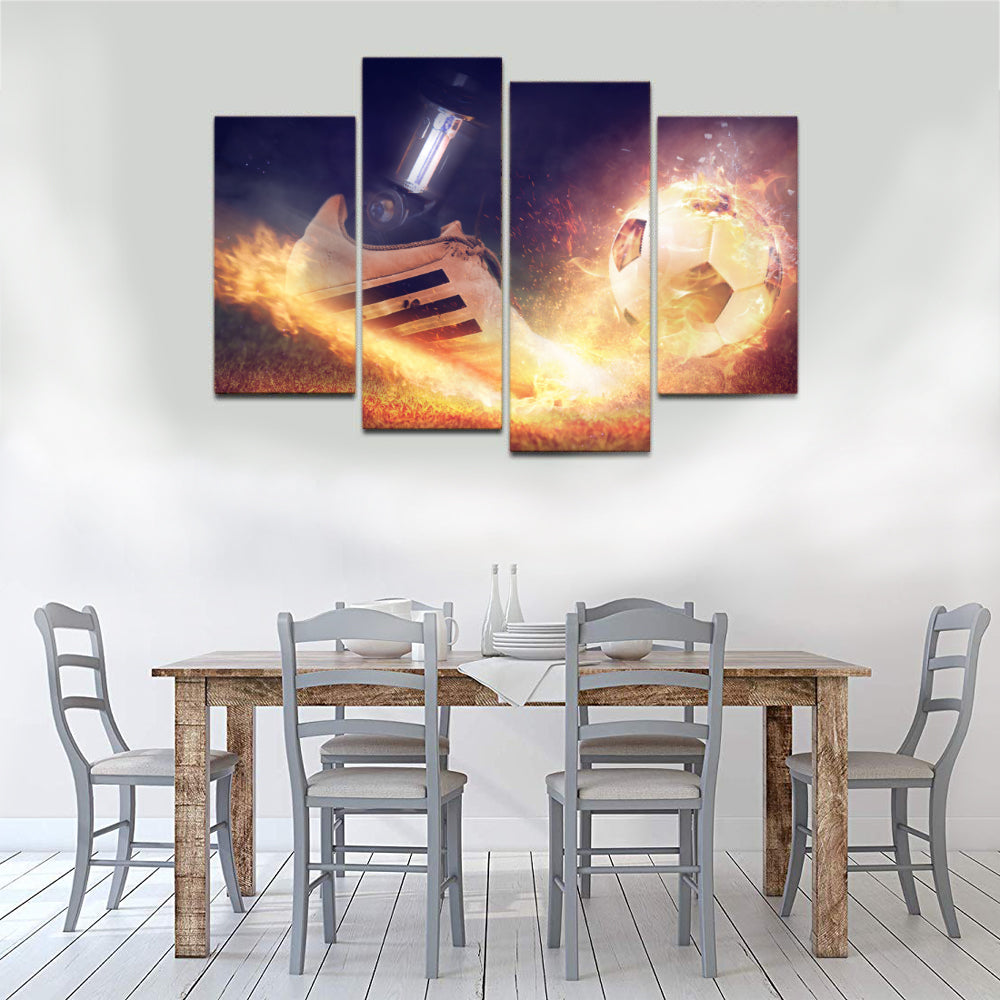 Rush Football Shoe Boot Sport Canvas Prints Wall Art Home Decor - Canvas Print Sale