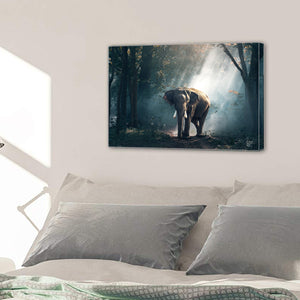 Forest Elephant Animals Large Mammal Canvas Prints Home Decor Wall Art - Canvas Print Sale