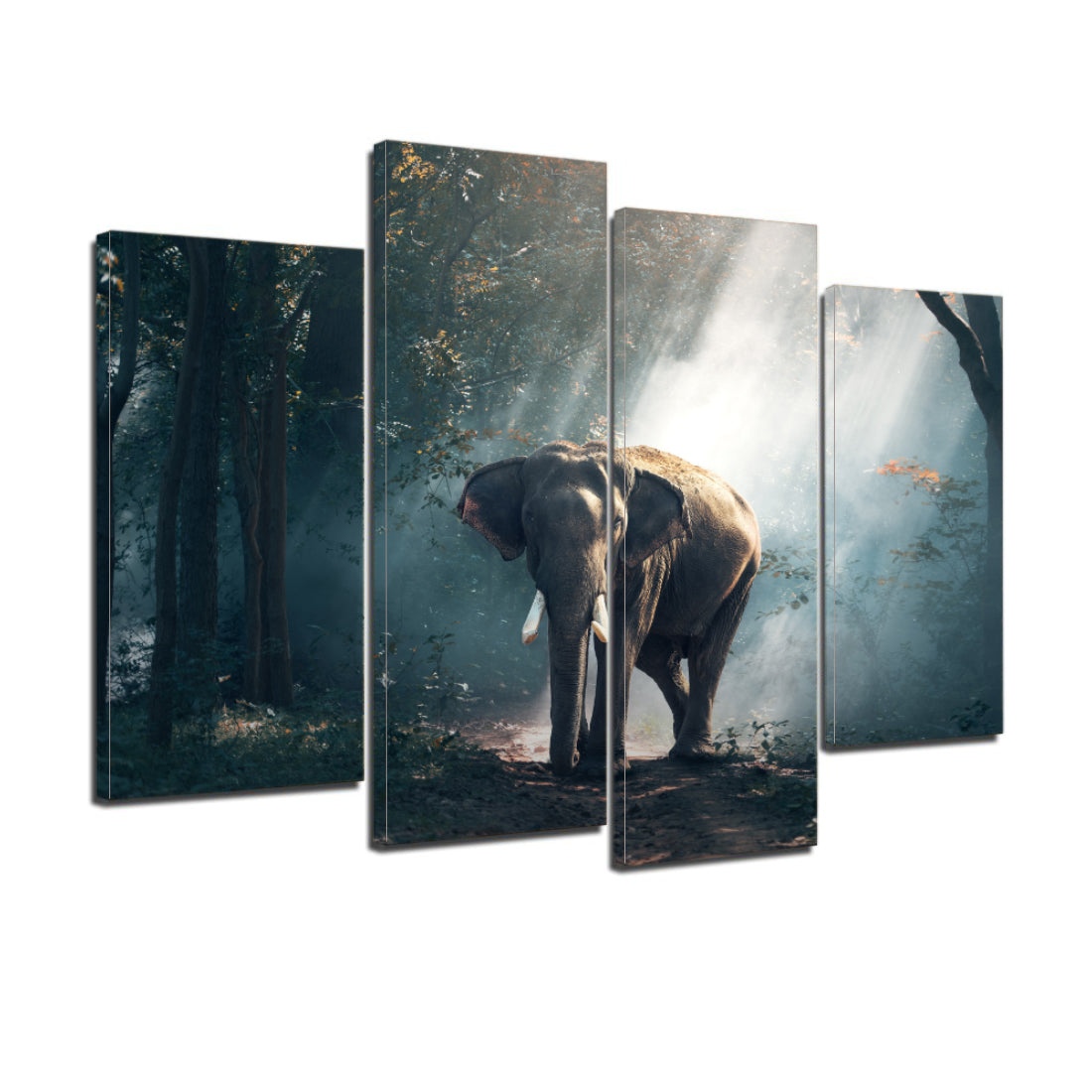 Forest Elephant Animals Large Mammal Canvas Prints Home Decor Wall Art - Canvas Print Sale