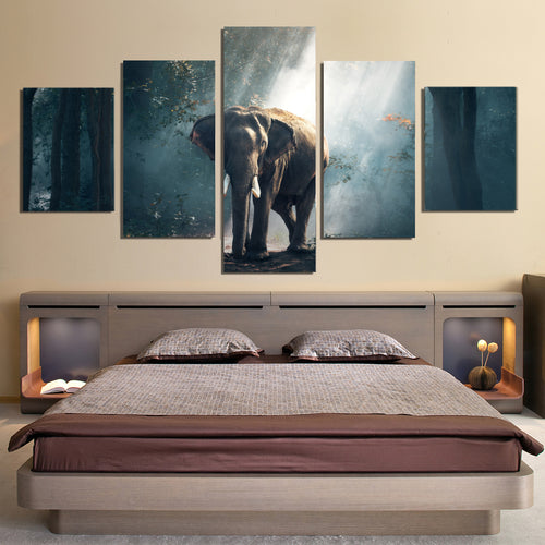 Forest Elephant Animals Large Mammal Canvas Prints Home Decor Wall Art - Canvas Print Sale