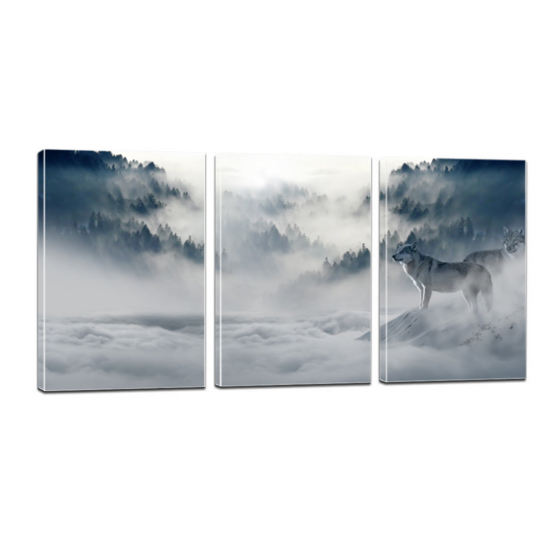 Forest Wolve Wintry Canvas Prints Home Decor Wall Art - Canvas Print Sale