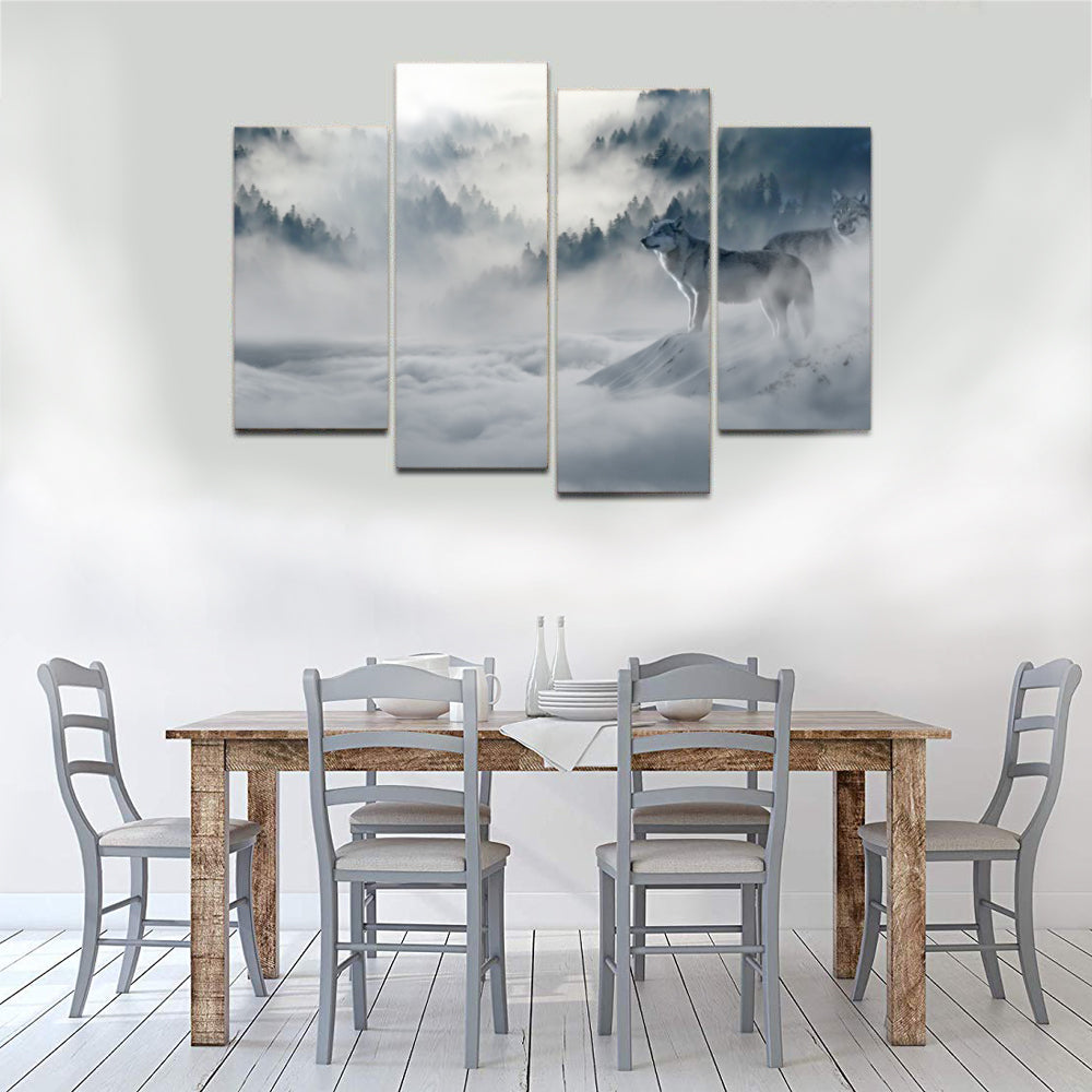 Forest Wolve Wintry Canvas Prints Home Decor Wall Art - Canvas Print Sale
