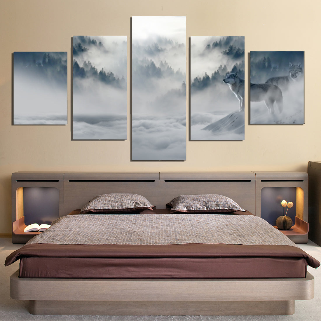 Forest Wolve Wintry Canvas Prints Home Decor Wall Art - Canvas Print Sale