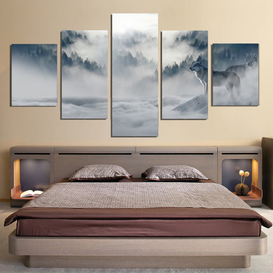 Forest Wolve Wintry Canvas Prints Home Decor Wall Art - Canvas Print Sale