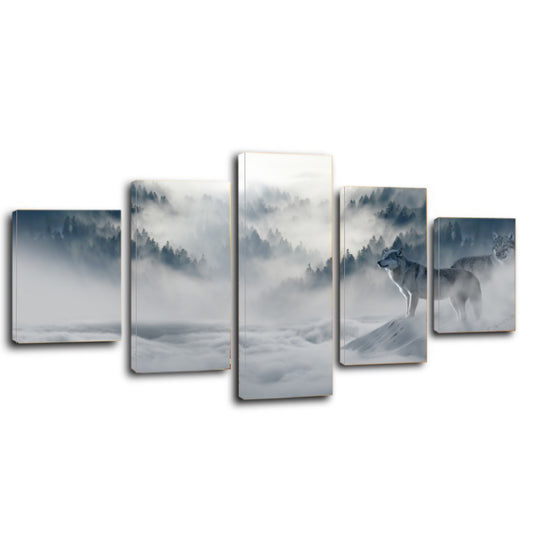 Forest Wolve Wintry Canvas Prints Home Decor Wall Art - Canvas Print Sale