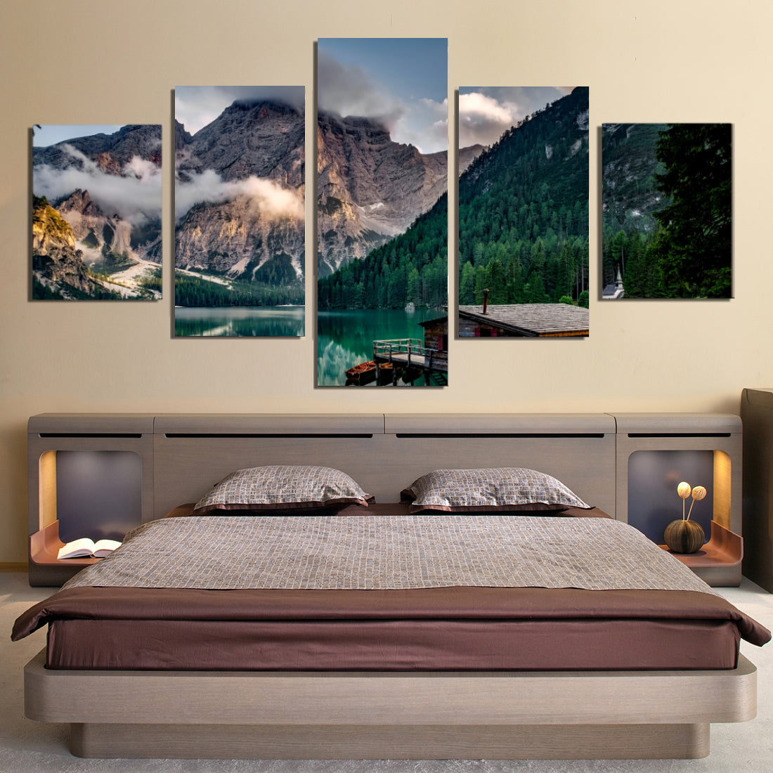 Italy Pragser Wildsee Canvas Prints Wall Art Home Decor - Canvas Print Sale