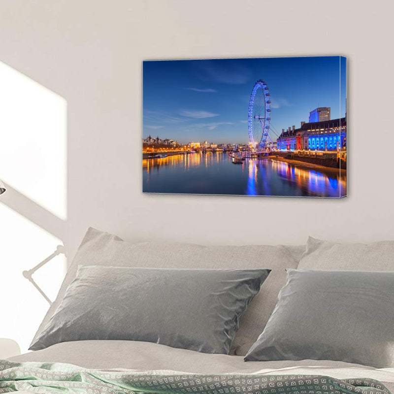 London Eye Ferris Wheel London England Landmark Canvas Prints Wall Art Home Decor - Canvas Print Sale