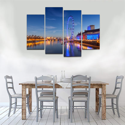 London Eye Ferris Wheel London England Landmark Canvas Prints Wall Art Home Decor - Canvas Print Sale