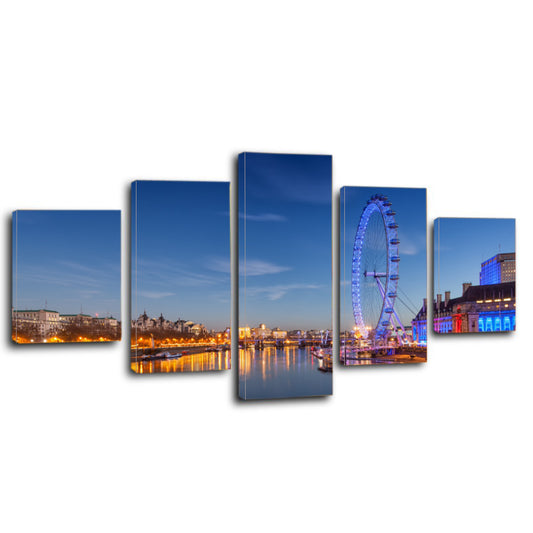 London Eye Ferris Wheel London England Landmark Canvas Prints Wall Art Home Decor - Canvas Print Sale