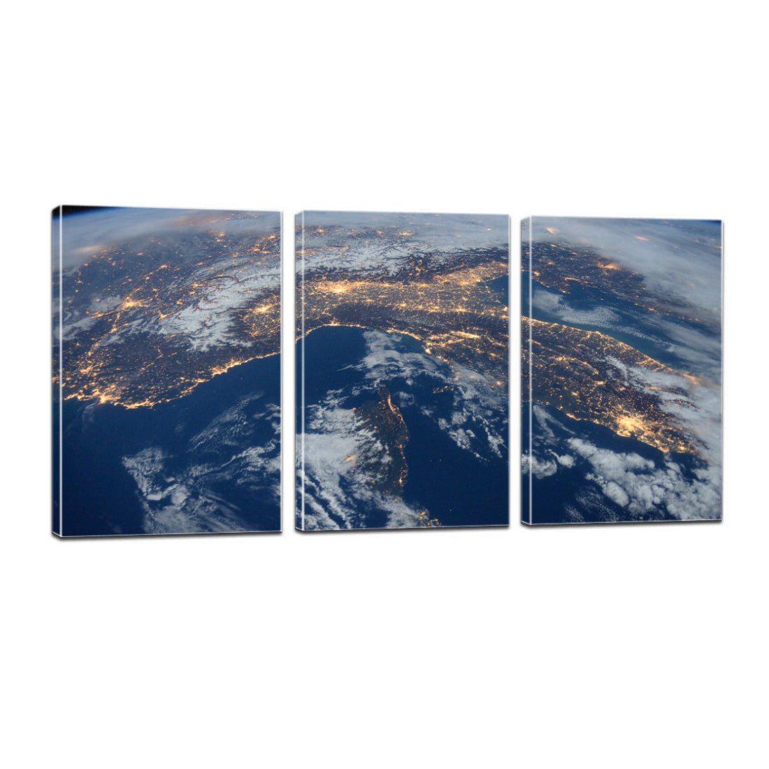 International Space Station View Night Earth Canvas Prints Home Decor Wall Art - Canvas Print Sale