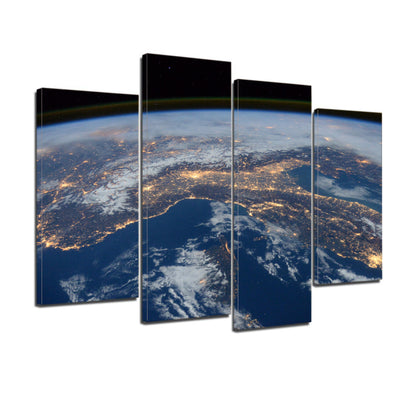 International Space Station View Night Earth Canvas Prints Home Decor Wall Art - Canvas Print Sale