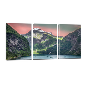 Norway Fjords Mountain Sea Canvas Prints Wall Art - Canvas Print Sale