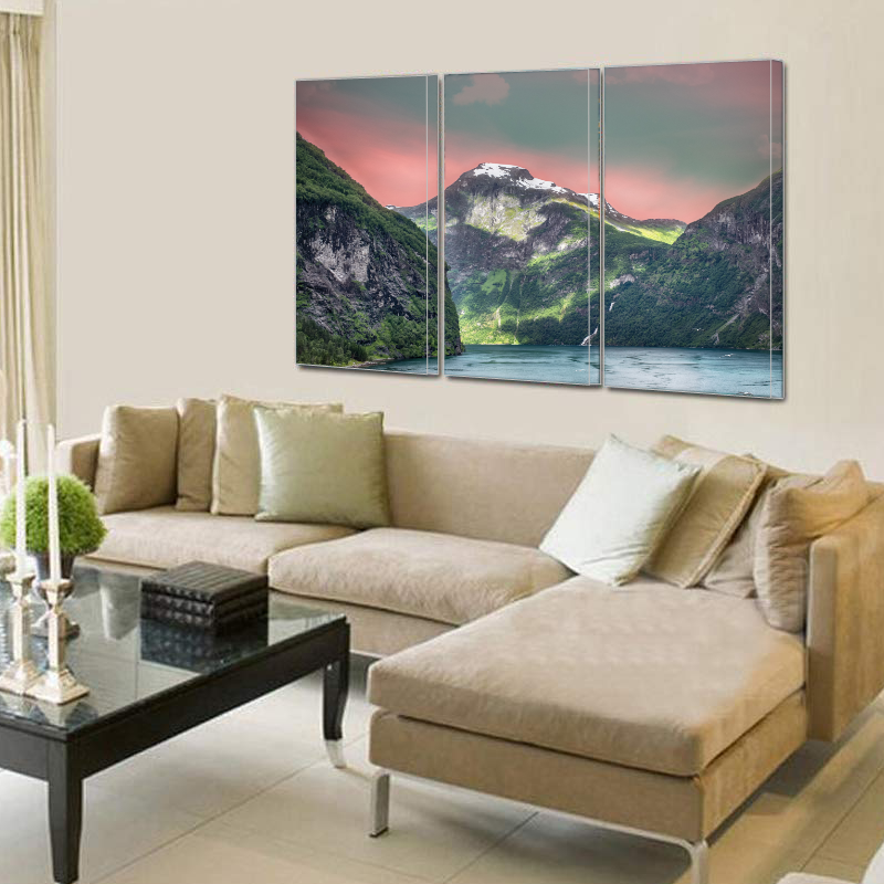 Norway Fjords Mountain Sea Canvas Prints Wall Art - Canvas Print Sale