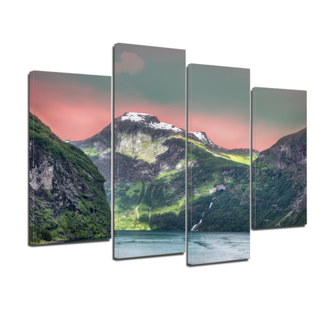 Norway Fjords Mountain Sea Canvas Prints Wall Art - Canvas Print Sale