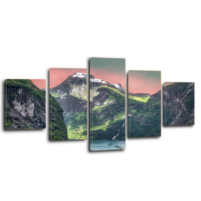 Norway Fjords Mountain Sea Canvas Prints Wall Art - Canvas Print Sale
