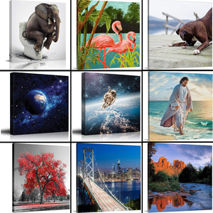 4 Photos Collage Canvas Square - Canvas Print Sale