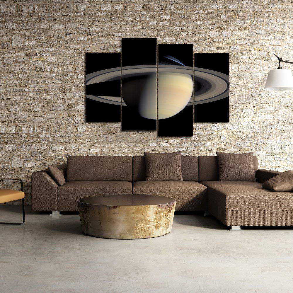 Planet Saturn Rings Solar System Aurora Canvas Prints Home Decor Wall Art - Canvas Print Sale