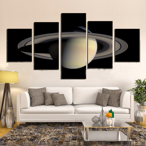 Planet Saturn Rings Solar System Aurora Canvas Prints Home Decor Wall Art - Canvas Print Sale