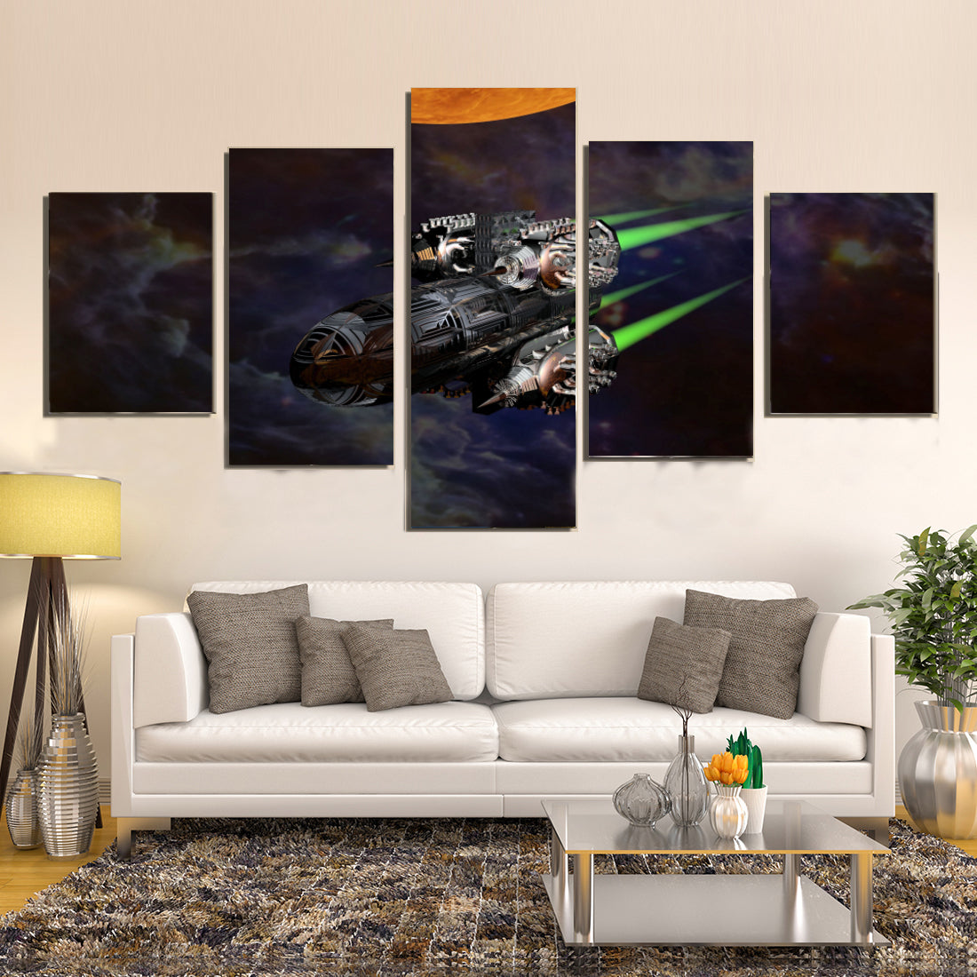 Science Fiction Space Sunrise Canvas Prints Home Decor Wall Art - Canvas Print Sale