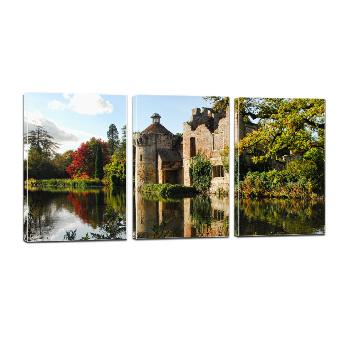 Scotney Castle Kent Sussex Medieval England Canvas Prints Wall Art Home Decor - Canvas Print Sale