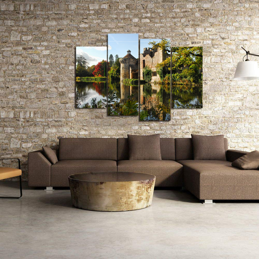 Scotney Castle Kent Sussex Medieval England Canvas Prints Wall Art Home Decor - Canvas Print Sale