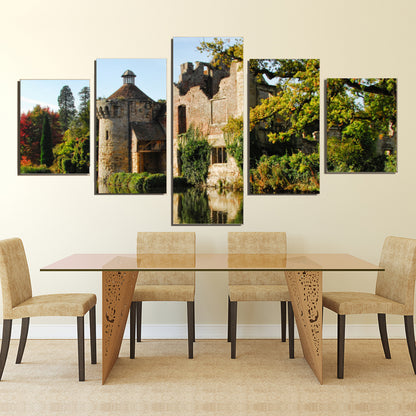 Scotney Castle Kent Sussex Medieval England Canvas Prints Wall Art Home Decor - Canvas Print Sale