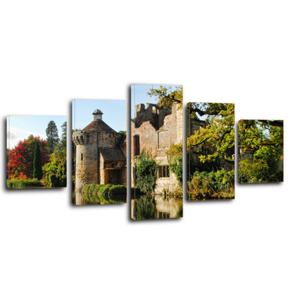 Scotney Castle Kent Sussex Medieval England Canvas Prints Wall Art Home Decor - Canvas Print Sale