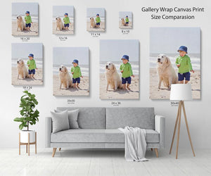 Custom Your Photos On Canvas Personalised Photo to Canvas Prints Wall Art Vertical - Canvas Print Sale