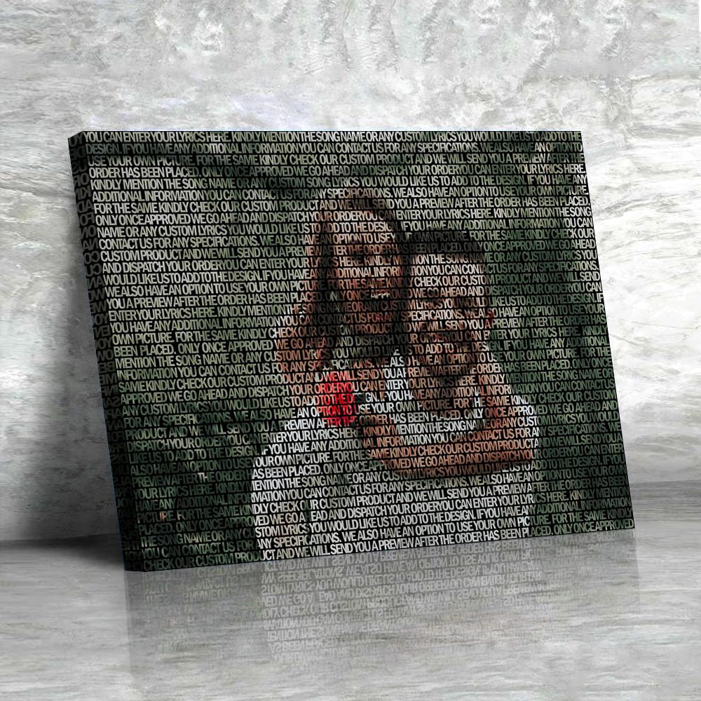 Custom Photo And Song Lyric Canvas Prints Landscape - Canvas Print Sale