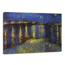 Load image into Gallery viewer, Vincent Van Gogh Starry Night Over the Rhone Canvas Prints Home Decor Wall Art - Canvas Print Sale