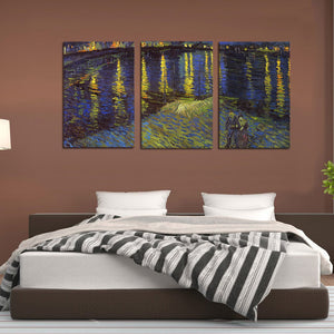 Vincent Van Gogh Starry Night Over the Rhone Canvas Prints Home Decor Wall Art - Canvas Print Sale