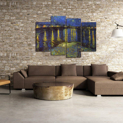 Vincent Van Gogh Starry Night Over the Rhone Canvas Prints Home Decor Wall Art - Canvas Print Sale