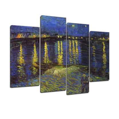 Vincent Van Gogh Starry Night Over the Rhone Canvas Prints Home Decor Wall Art - Canvas Print Sale