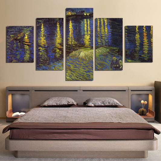 Vincent Van Gogh Starry Night Over the Rhone Canvas Prints Home Decor Wall Art - Canvas Print Sale