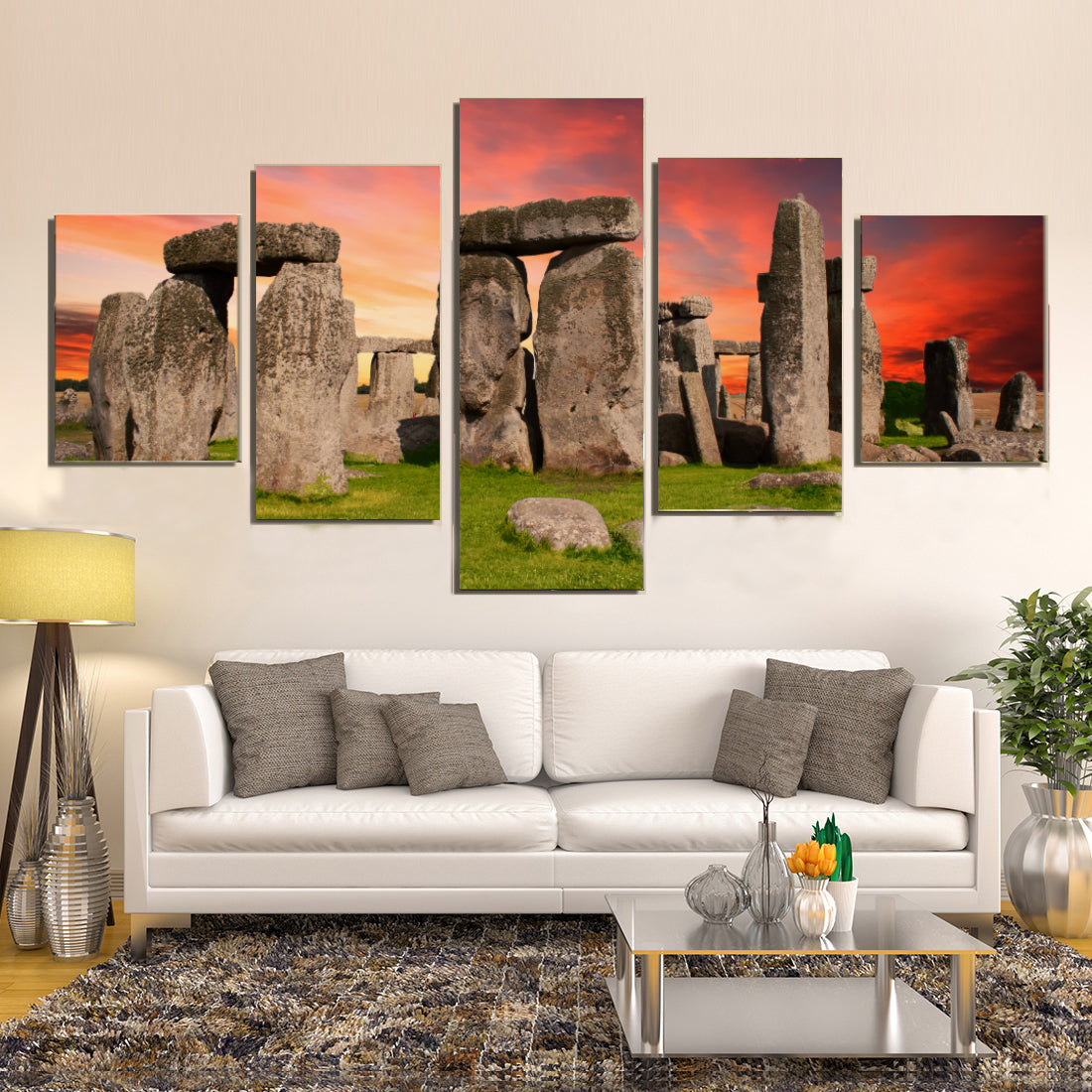Stonehenge Monument Prehistoric Salisbury Britain Canvas Prints Wall Art - Canvas Print Sale