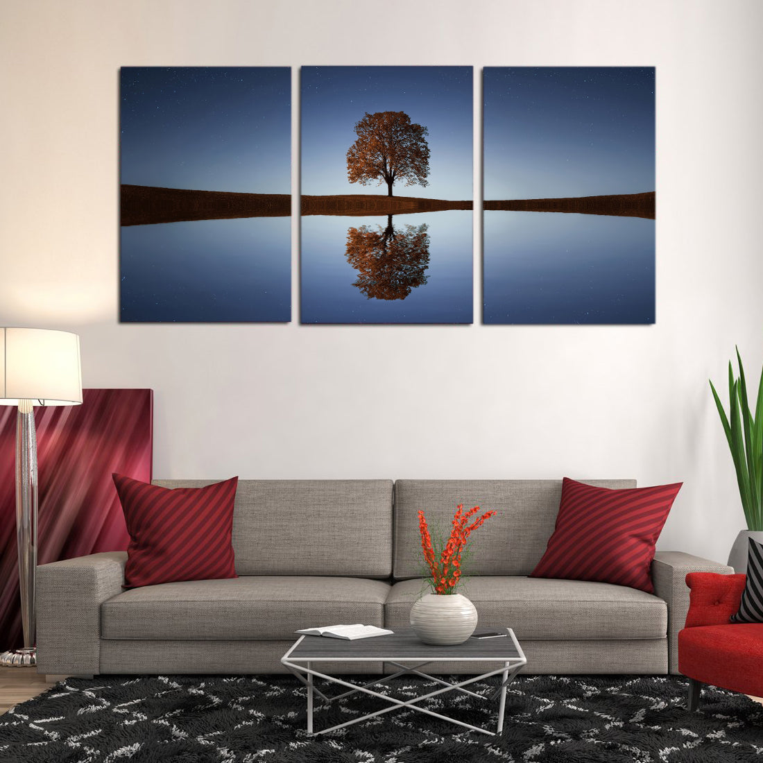 Tree Lake Canvas Prints Wall Art Home Decor - Canvas Print Sale