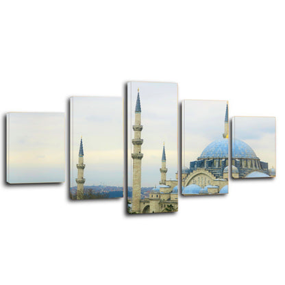 Istanbul Cami Islam Turkey Dome City Canvas Prints Wall Art Home Decor - Canvas Print Sale