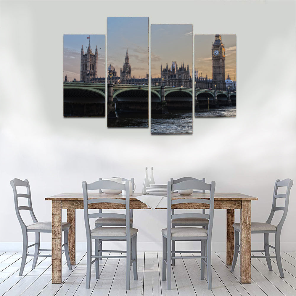 UK Parliament London England Ben Ben Westminster Canvas Prints Wall Art Home Decor - Canvas Print Sale